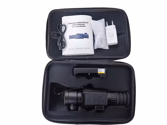 2023 IP66 등급 비냉각 Fpa Vox 장거리 40mk 미만 Netd 384X288 12um 픽셀 사냥 열 화상 시력(옵션 Lrf 열 야간 투시경 포함)